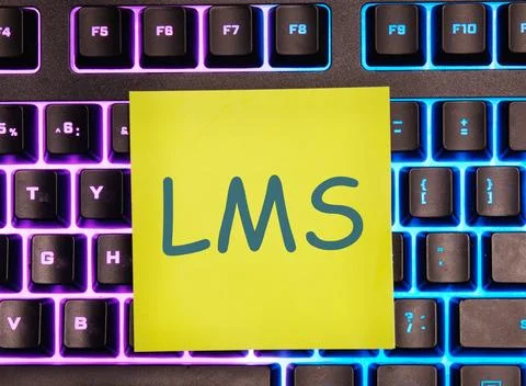 Word cloud concept. LMS - Learning Management System acronym it is written on Stock Photos
