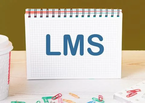 Word cloud concept. LMS - Learning Management System acronym It is written on 스톡 사진