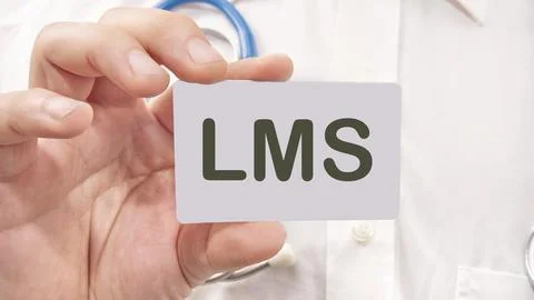 Word cloud concept. LMS - Learning Management System acronym the inscription  스톡 사진