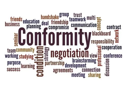 Word Cloud with CONFORMITY concept Stock Illustration