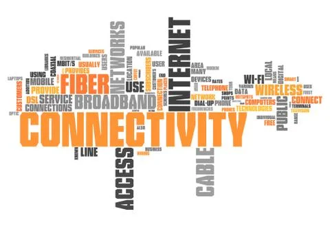 Word cloud connectivity Stock Illustration