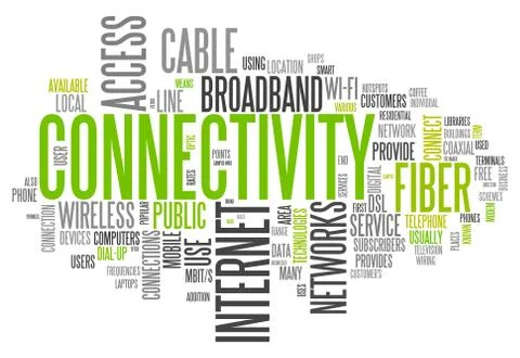 Word cloud connectivity Stock Illustration