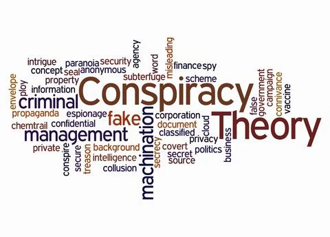 Word Cloud with CONSPIRACY THEORY concept create with text only Stockillustratie