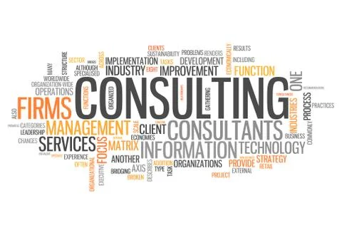 Word cloud consulting Stock Illustration