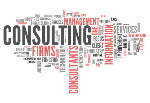 Word cloud consulting Ilustración de archivo