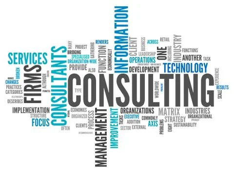 Word cloud consulting Stock-Illustration