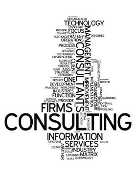 Word cloud consulting Stock Illustration