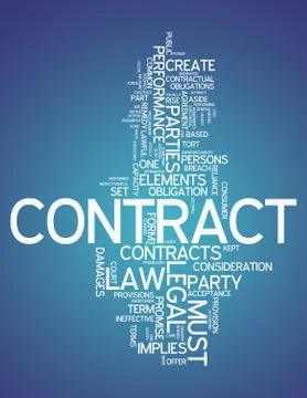Word cloud contract Stock Illustration