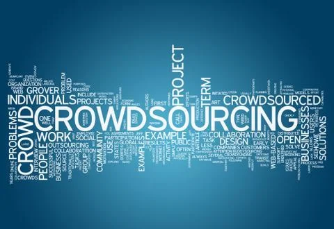 Word Cloud Crowdsourcing Stock Illustration
