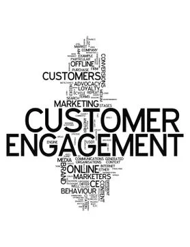 Word cloud customer engagement Stock Illustration