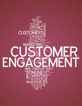 Word cloud customer engagement Stock Illustration