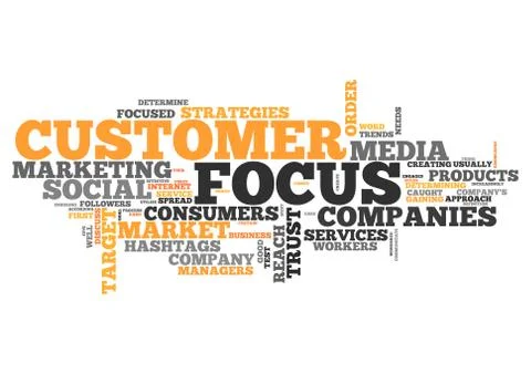 Word Cloud Customer Focus Stock Illustration