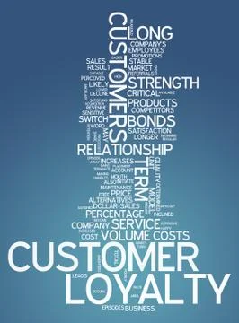 Word cloud customer loyalty Illustrazione stock