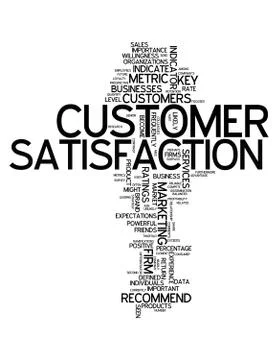 Word cloud customer satisfaction Stock Illustration