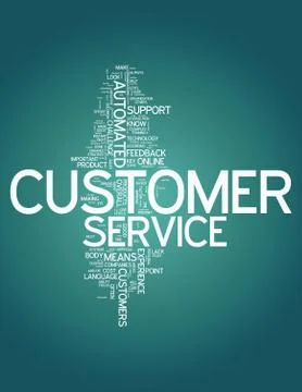 Word Cloud Customer Service Illustrazione stock