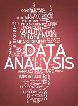 Word cloud data analysis Illustrazione stock