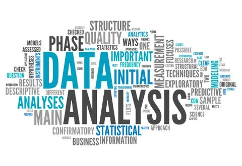 Word cloud data analysis Stock Illustration