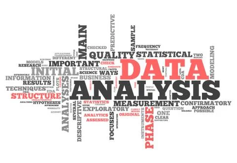 Word cloud data analysis Stock Illustration