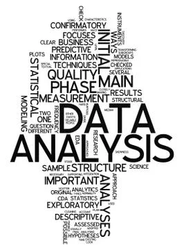 Word cloud data analysis Illustrazione stock