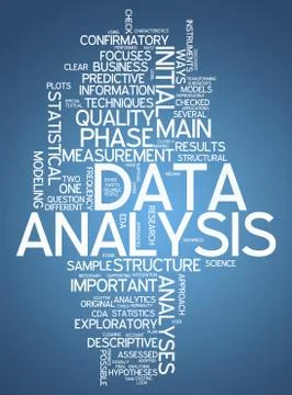 Word cloud data analysis Illustrazione stock