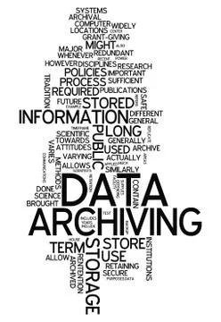 Word cloud data archiving 스톡 일러스트