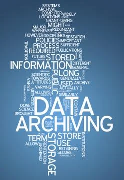 Word cloud data archiving イラスト素材