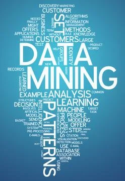 Word cloud data mining Stock Illustration