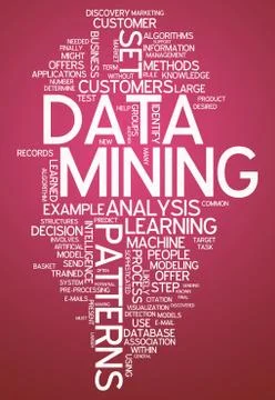 Word cloud data mining Stockillustratie