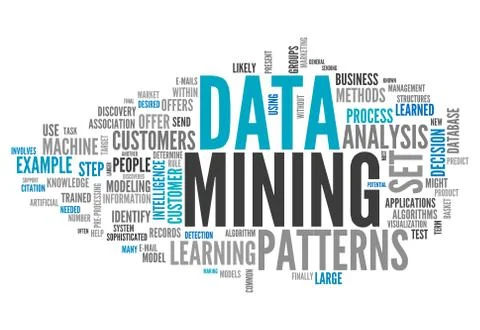 Word cloud data mining Illustrazione stock