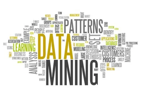 Word cloud data mining Illustrazione stock