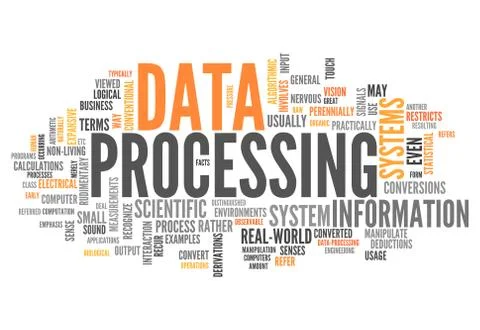 Word cloud data processing 스톡 일러스트