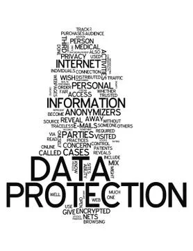 Word cloud data protection イラスト素材