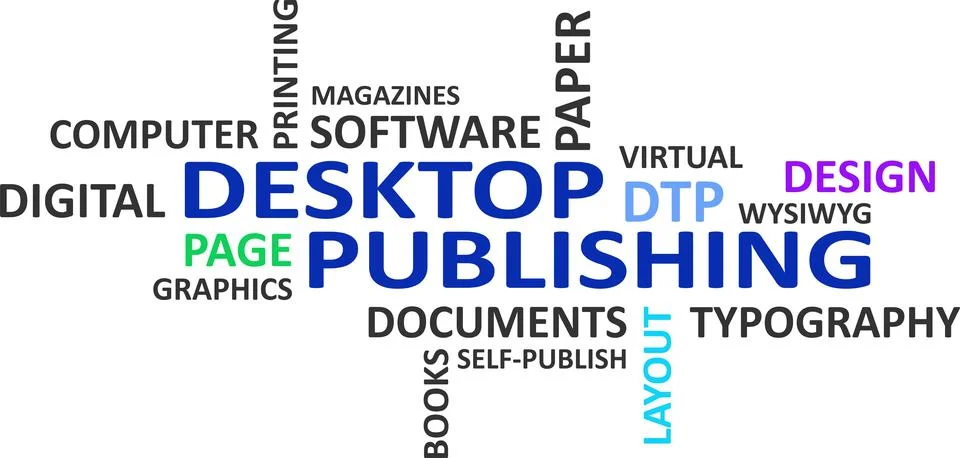 Word cloud - desktop publishing Stock Illustration