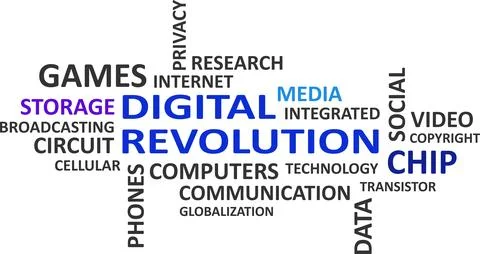 Word cloud - digital revolution Stock Illustration