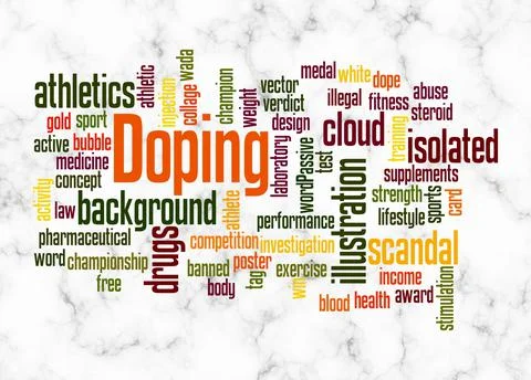Word Cloud with DOPING concept create with text only Stock Illustration