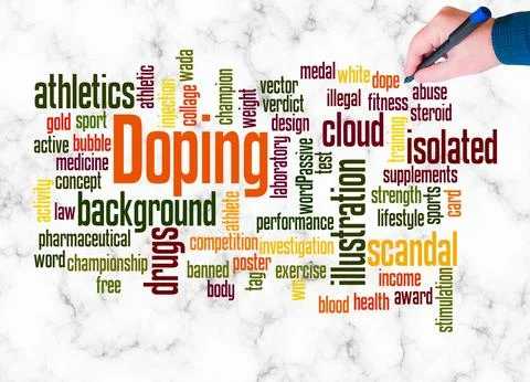 Word Cloud with DOPING concept create with text only Stock Illustration