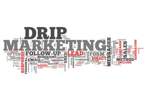 Word Cloud Drip Marketing Stock Illustration