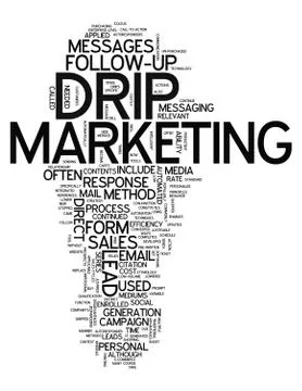 Word Cloud Drip Marketing Stock Illustration