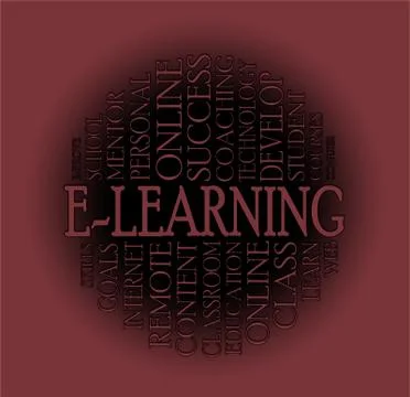 Word cloud e-learning concept イラスト素材