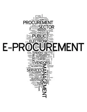 Word cloud e-procurement Stock Illustration