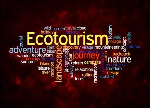 Word Cloud with ECOTOURISM concept create with text only Stock-Illustration