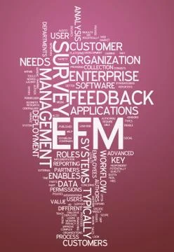 Word cloud enterprise feedback management Ilustración de archivo