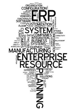 Word cloud enterprise resource planning Stock-Illustration