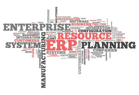 Word cloud enterprise resource planning Stock-Illustration