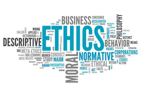 Word cloud ethics Stock Illustration