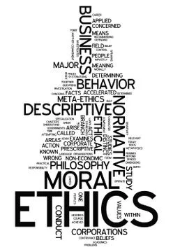 Word cloud ethics Stock Illustration