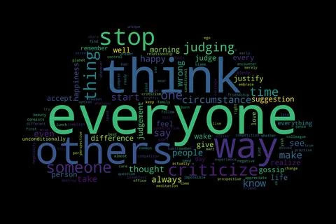 Word cloud of everyone concept on black background. Stock Illustration