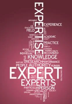 Word cloud expert Stock Illustration