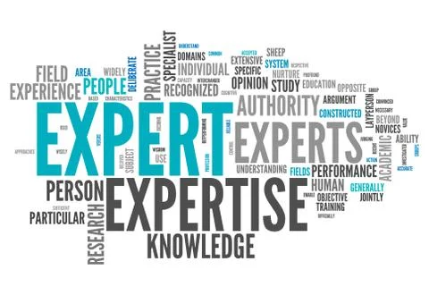 Word cloud expert Stock Illustration