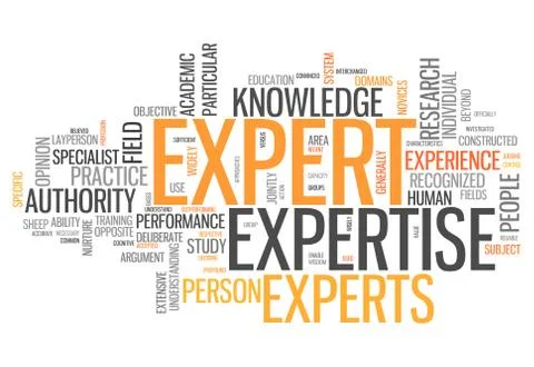 Word cloud expert Stock Illustration